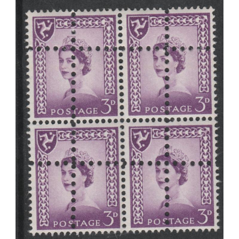 GB - IOM 3d REGIONAL - DOUBLE PERFS - block of 4 FORGERY mnh