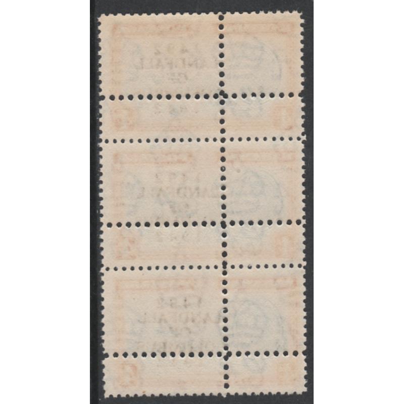 Bahamas 1942 KG6 LANDFALL 4d STRIP  with  DOUBLE  PERFS - FORGERY
