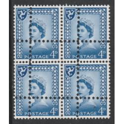 GB - IOM 4d REGIONAL - DOUBLE PERFS - block of 4 FORGERY mnh