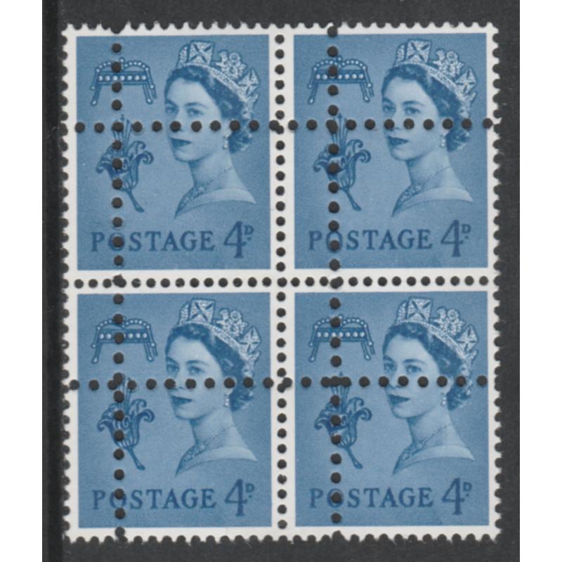 Jersey Regional 4d block of 4 DOUBLE PERFS forgery mnh