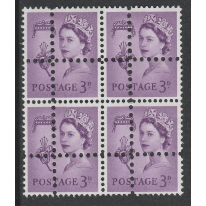 Jersey Regional 3d block of 4 DOUBLE PERFS forgery mnh