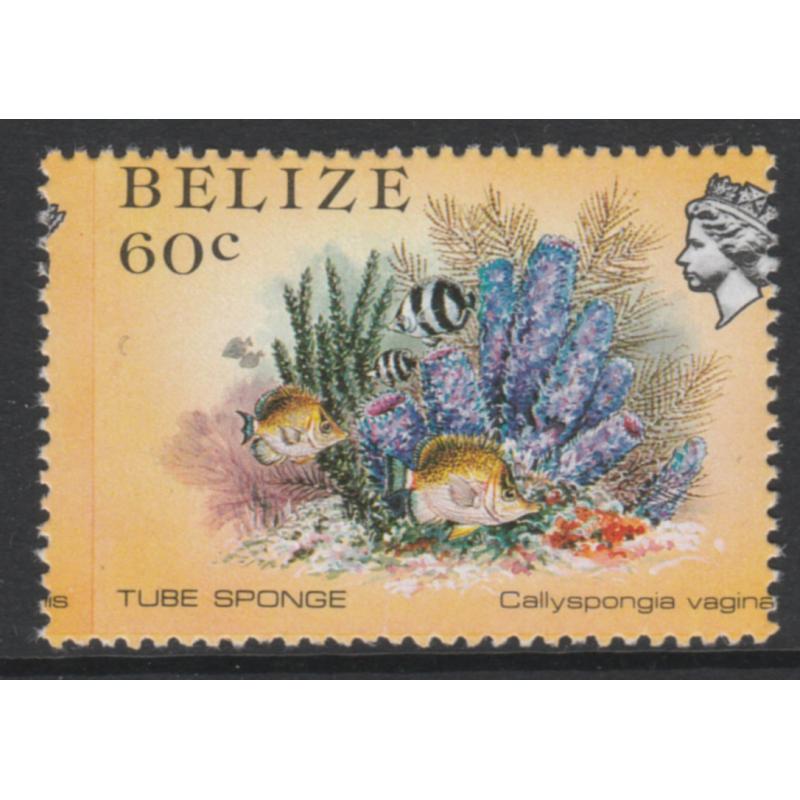 Belize 1984  TUBE SPONGE 60c perf shift mnh