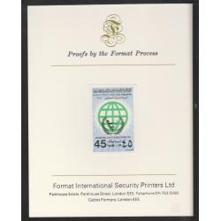 Libya 1981  INT YEAR OF DISABLED 45dh on FORMAT INTERNATIONAL PROOF CARD