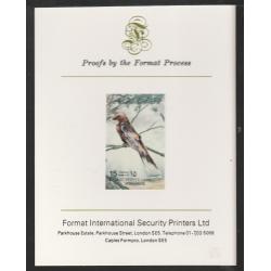 Libya 1982 BIRDS - EURASIAN SWIFT  on FORMAT INTERNATIONAL PROOF CARD