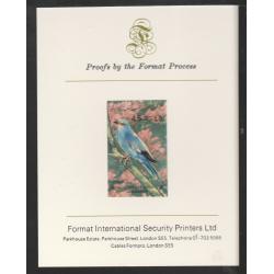 Libya 1982 BIRDS - ROLLER  on FORMAT INTERNATIONAL PROOF CARD