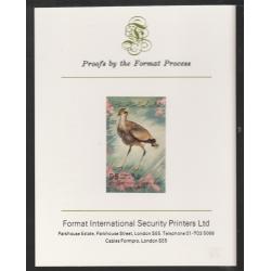 Libya 1982 BIRDS - COURSER  on FORMAT INTERNATIONAL PROOF CARD