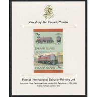 Davaar 1983 LOCOMOTIVES - DIESEL GM&O imperf on FORMAT INTERNATIONAL PROOF CARD