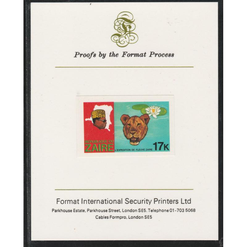 Zaire 1979 RIVER EXN - LEOPARD & LILLY  on FORMAT INTERNATIONAL PROOF CARD