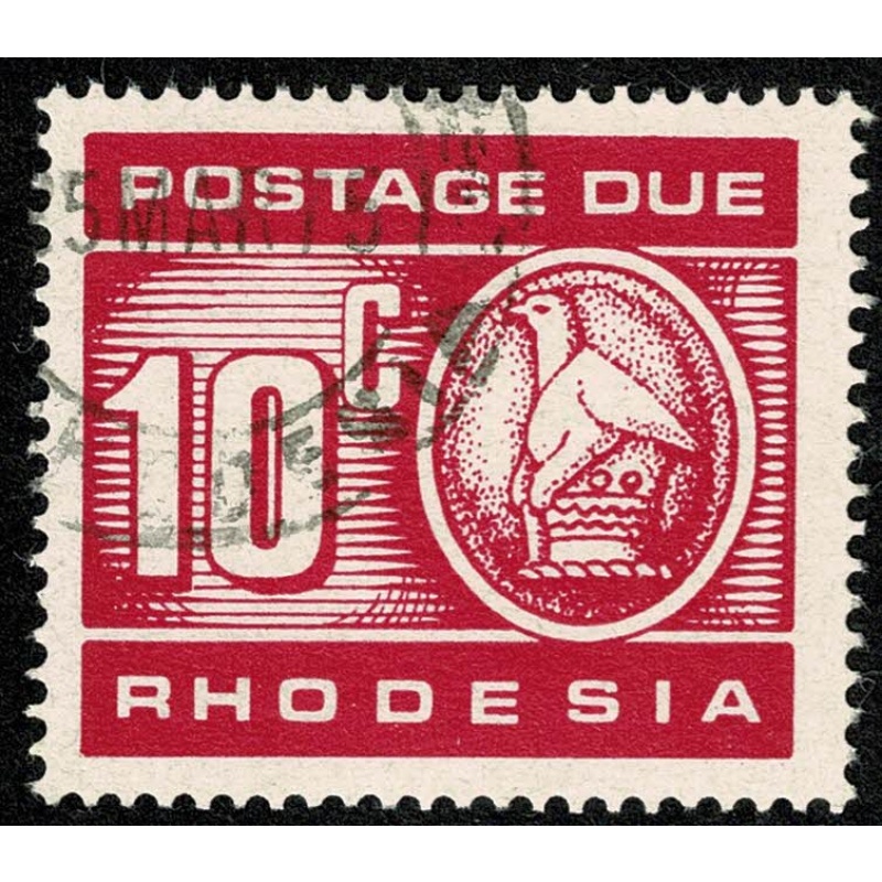 Zimbabwe. 1980 Postage Due 10c cerise. Fine Used. SG D27