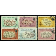 Falkland Islands. 1981 Early Maps issue. Set of 6 VFU. SG 396-401