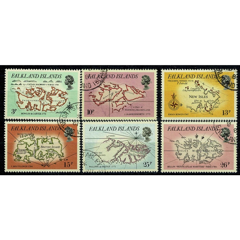 Falkland Islands. 1981 Early Maps. Set of 6 VFU. SG 396-401