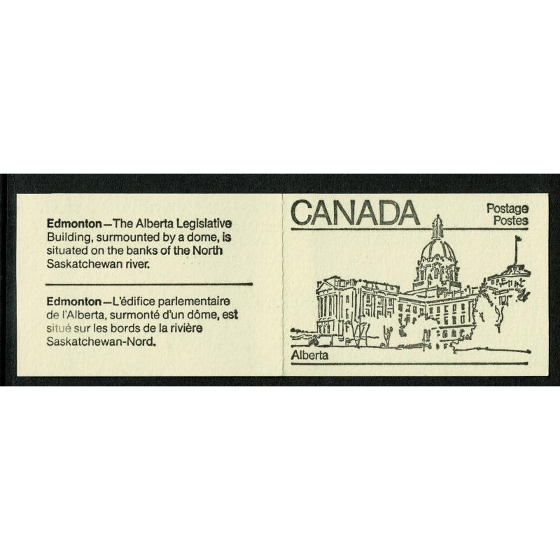 1982 50c Provincial Legislature Buildings. Set of 10 booklets SB89.
