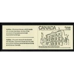 1982 50c Provincial Legislature Buildings. Set of 10 booklets. Black on cream covers. SB89