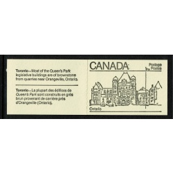1982 50c Provincial Legislature Buildings. Set of 10 booklets. Black on cream covers. SB89