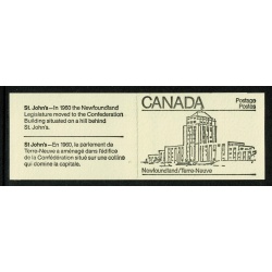 1982 50c Provincial Legislature Buildings. Set of 10 booklets. Black on cream covers. SB89