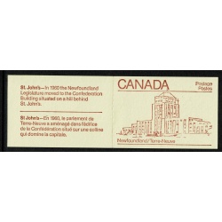 1983 50c Provincial Legislature Buildings. Set of 10 booklets. Indian red on cream covers. SB91