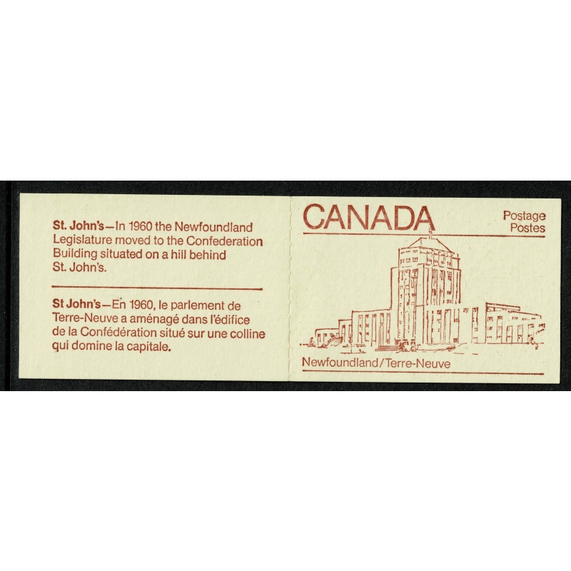 1983 50c Provincial Legislature Buildings. Set of 10 booklets. Indian red on cream covers. SB91