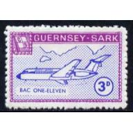 Sark 1966 BAC-111  3d with EUROPA OMITTED mnh