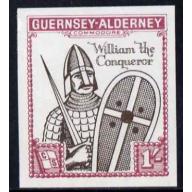 Alderney 1966 NORMAN CONQUEST 1s with OVERPRINT OMITTED mnh