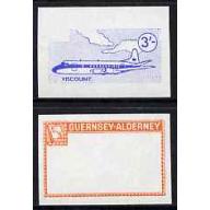 Alderney 1967 AIRCRAFT VISCOUNT 3s  INDIVIDUAL PROOFS mnh