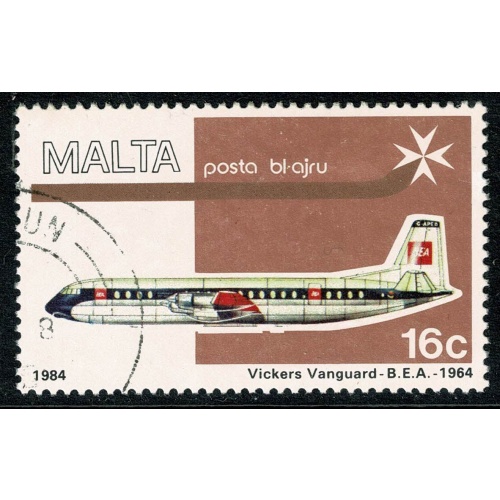 Malta. 1984 Airmail. 16c "Vickers 953 Vanguard". Fine Used. SG 731