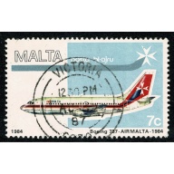 Malta. 1984 Airmail. 7c "Boeing 737". Fine Used. SG 729