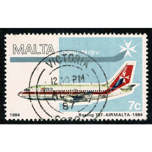 Malta. 1984 Airmail. 7c "Boeing 737". Fine Used. SG 729