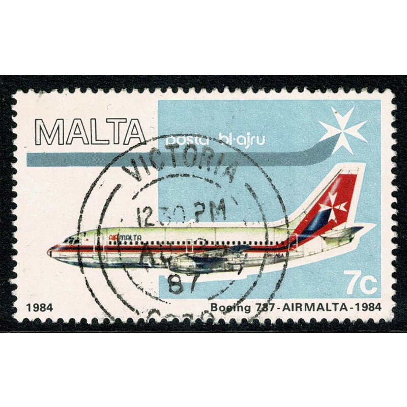Malta. 1984 Airmail. 7c "Boeing 737". Fine Used. SG 729