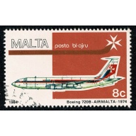 Malta. 1984 Airmail. 8c "Boeing 720B". Fine Used. SG 730