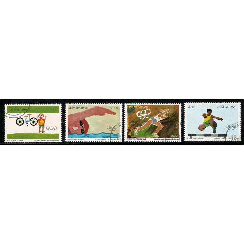 Zimbabwe. 1984 Olympic Games Los Angeles. Set of 4 values. Fine Used. SG 639-642