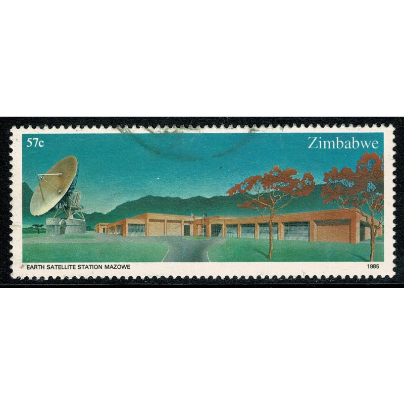 Zimbabwe. 1985 Earth Satellite Station, Mazowe 57c. Fine Used. SG 658