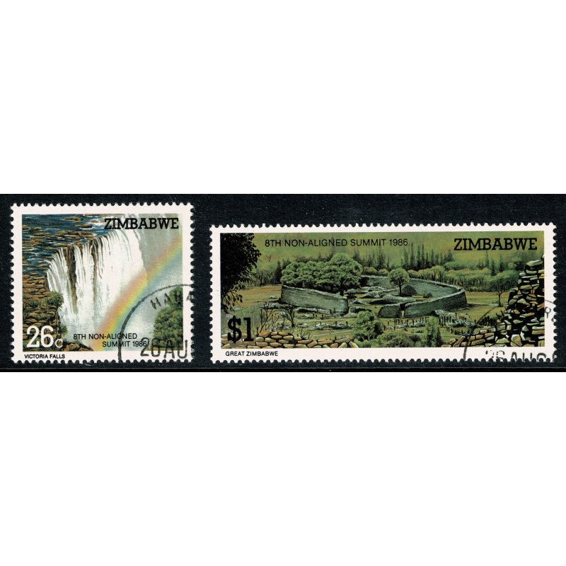 Zimbabwe. 1986 8th Non-Aligned Summit Conference Set of 2 values. Fine Used. SG 698-699