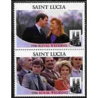 St Lucia 1986  ROYAL WEDDING  FACE VALUE OMITTED mnh