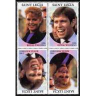 St Lucia 1986  ROYAL WEDDING  FACE VALUE OMITTED mnh