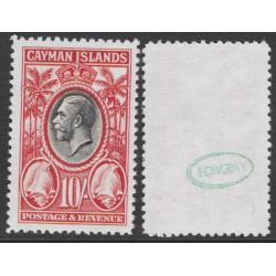 Cayman Is 1935 KG5 CONCH SHELL 10s  - Maryland Forgery