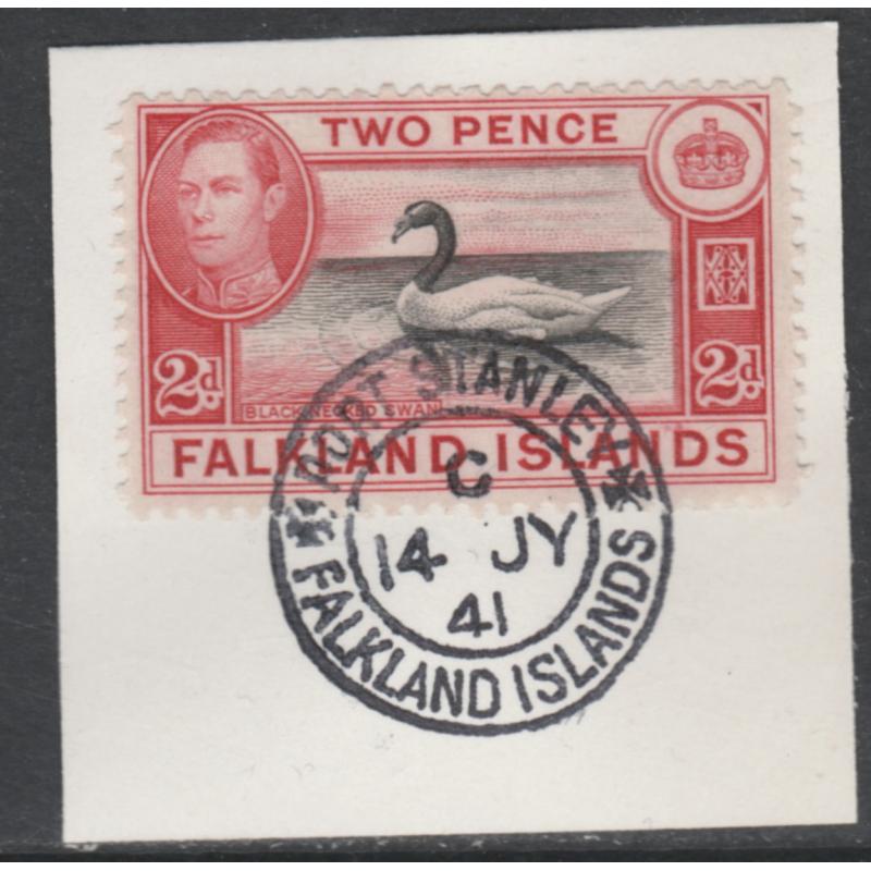 Falklands - 1938 KG6  2d with MADAME JOSEPH FORGED CANCEL