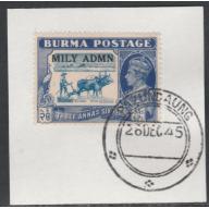 Burma 1945 MILY ADMIN 3a6p with MADAME JOSEPH FORGED CANCEL