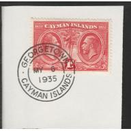 Cayman Islands  1932 Centenary 1d with MADAME JOSEPH FORGED CANCEL