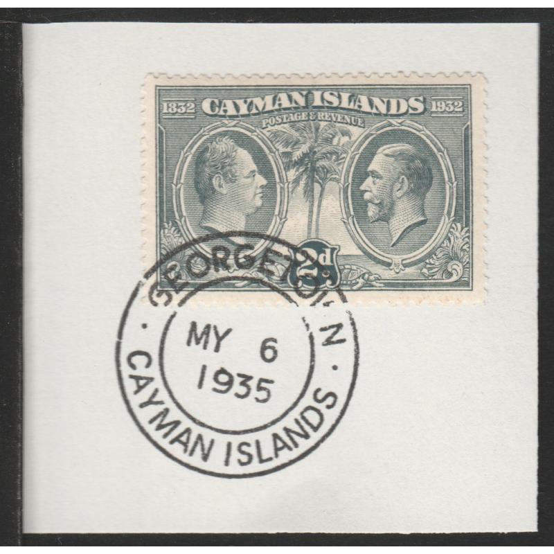Cayman Islands  1932 Centenary 2d with MADAME JOSEPH FORGED CANCEL