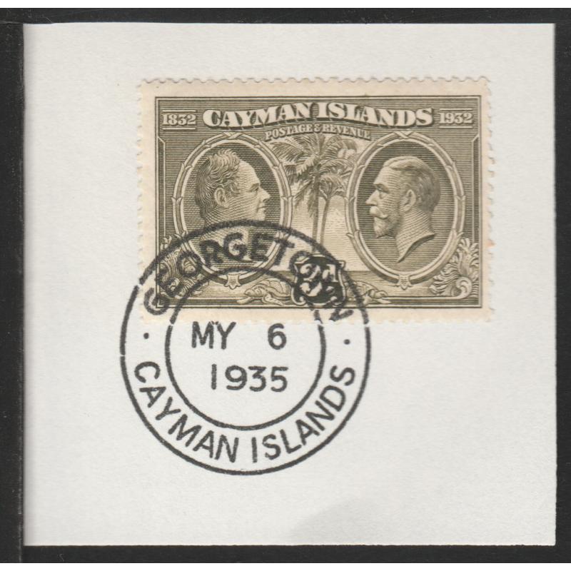 Cayman Islands  1932 Centenary 3d with MADAME JOSEPH FORGED CANCEL