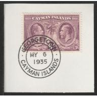Cayman Islands  1932 Centenary 6d with MADAME JOSEPH FORGED CANCEL
