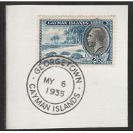 Cayman Islands  1935 KG5 PICTORIAL 2.5d with MADAME JOSEPH FORGED CANCEL