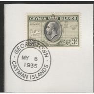 Cayman Islands  1935 KG5 PICTORIAL 3d with MADAME JOSEPH FORGED CANCEL