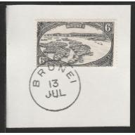 Brunei 1947 WATER VILLAGE 36 with MADAME JOSEPH FORGED CANCEL