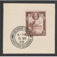 British Guiana 1934 KG5 PICTORIAL 2c with MADAME JOSEPH FORGED CANCEL