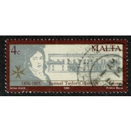 Malta. 1990 British Authors 4c Fine used. SG 870