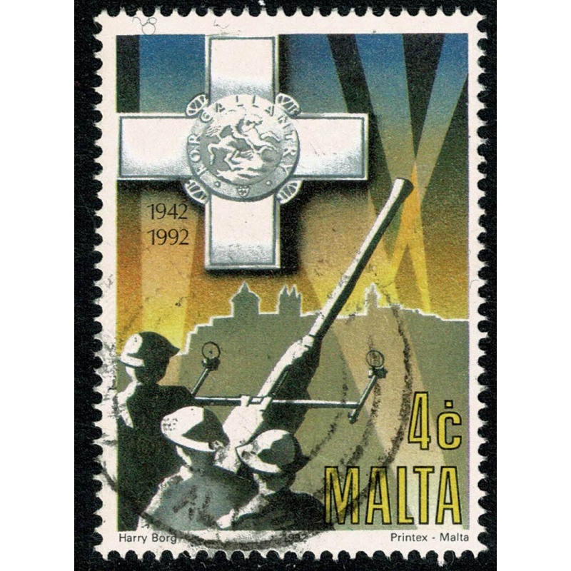 Malta. 1992 50th Anniv. Award of George Cross 4c. Fine Used. SG 921