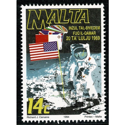 Malta. 1994 25th Anniversary of First Moon Landing 14c. Fine Used. SG 973