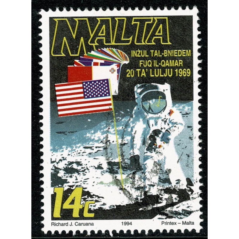 Malta. 1994 25th Anniversary of First Moon Landing 14c. Fine Used. SG 973