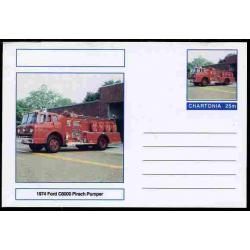 Fantasy (Chartonia) - PIRSCH PUMPER FIRE ENGINE - Postal stationery card